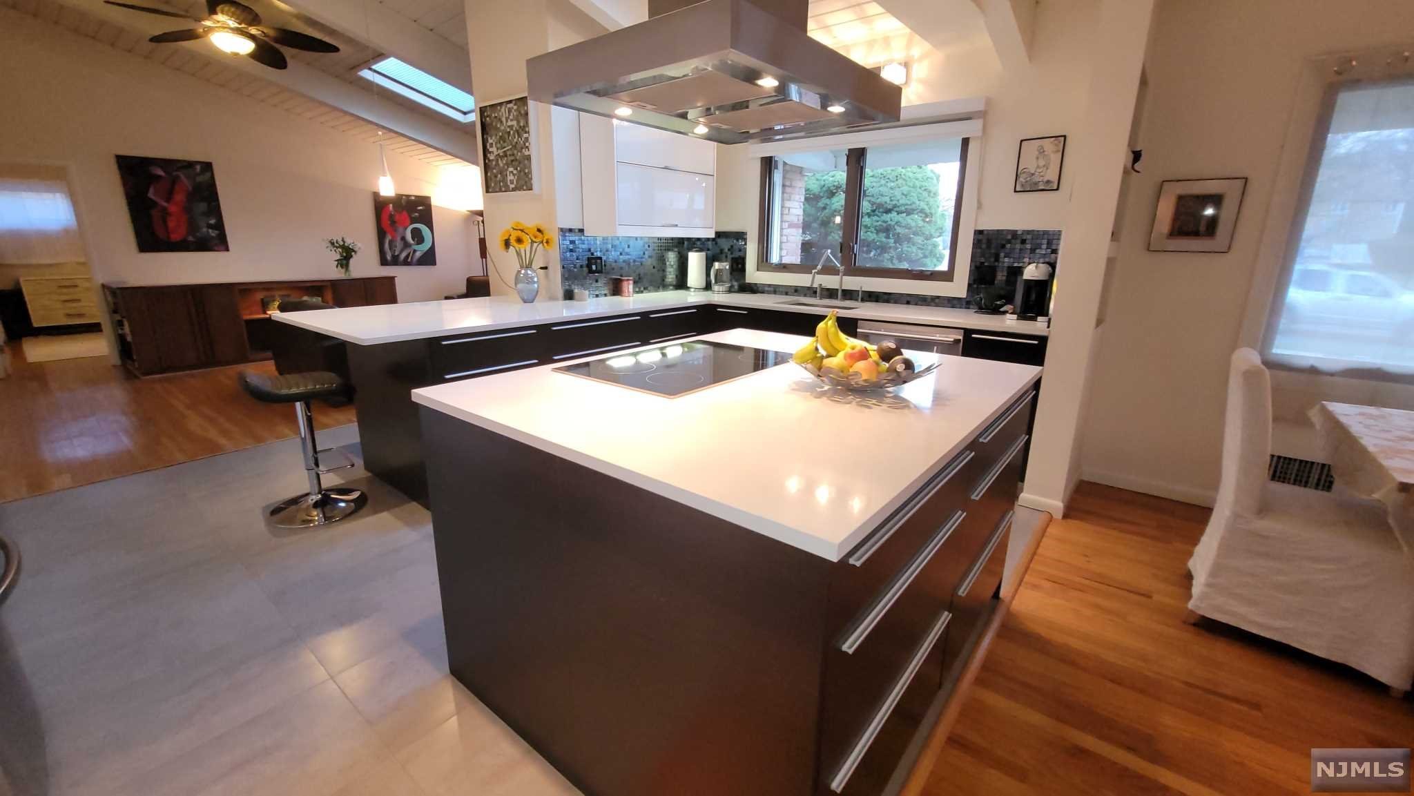 Do not snooze or you'll lose! This is the best value in Tenafly and won't stay on the market long! A modern updated Ranch in the Stillman School district. Featuring a sleek modern Eat-In Kitchen with an Island and a Peninsula, beautifully updated bathrooms, In-ground pool, two-car attached garage, finished basement, very spacious driveway, walk to school, walk to playgrounds, to NYC bus, and to houses of worship. Taxes are at the $16,000 mark!!, Cathedral ceilings, sky-lights